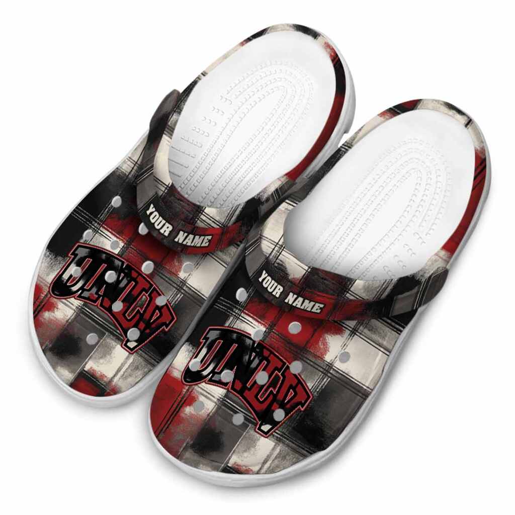 Personalized UNLV Rebels Plaid Fusion ClogTVC1801776 - Image 4