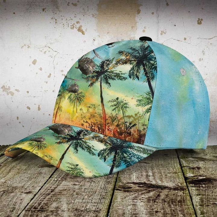 Personalized US Army Bell UH-1 Huey Hawaiian Summer Hats for Man, US Army Bell UH-1 Classic Cap for Dad Trucker Hats Custom Hats Gifts For Men & Women