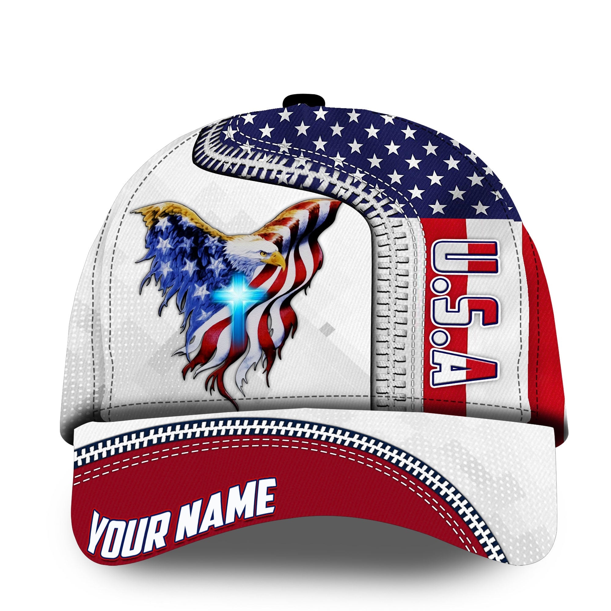 Personalized US Eagle American Patriot Classic Cap Trucker Hats Custom Hats Gifts For Men & Women