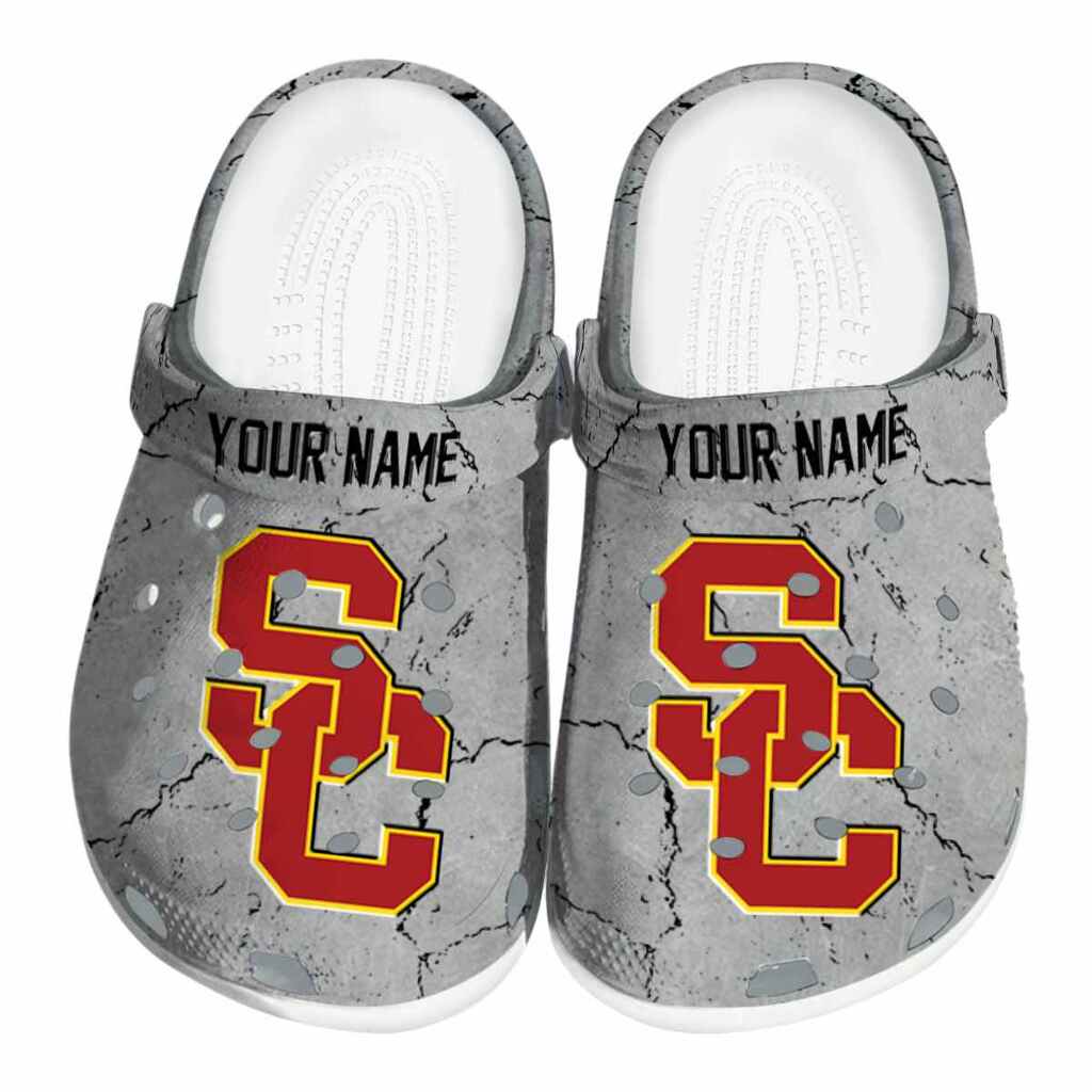 Personalized USC Trojans Cracked Texture ClogTVC180161