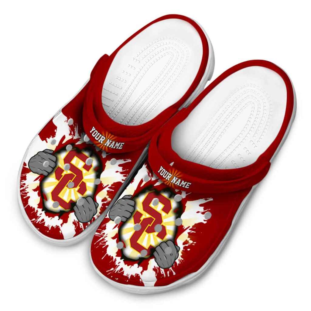 Personalized USC Trojans Gripping Hand ClogTVC180161 - Image 4