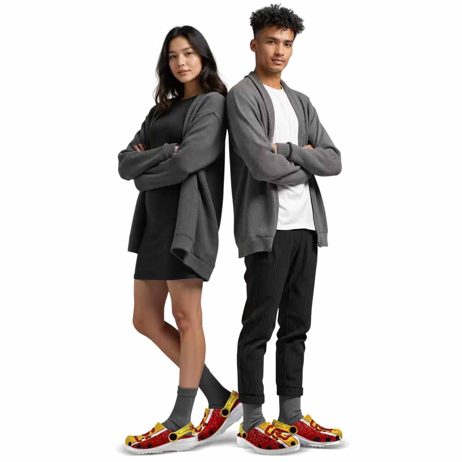 Personalized USC Trojans Vertical Stripes ClogTVC180160 - Image 7