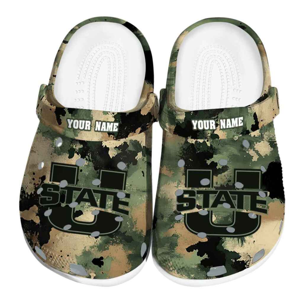 Personalized Utah State Aggies Camouflage Craze ClogTVC1801777