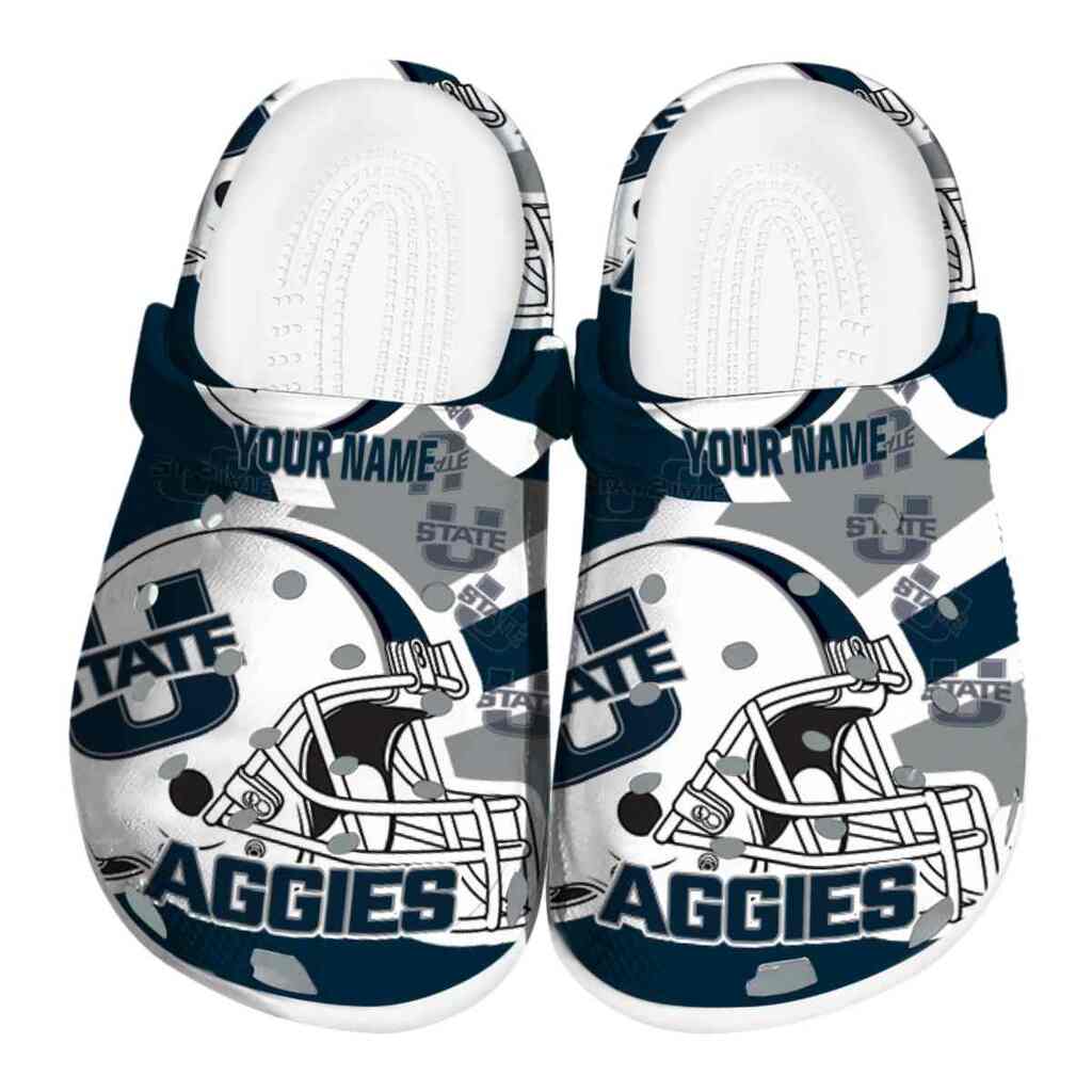 Personalized Utah State Aggies Football Helmet ClogTVC1801803