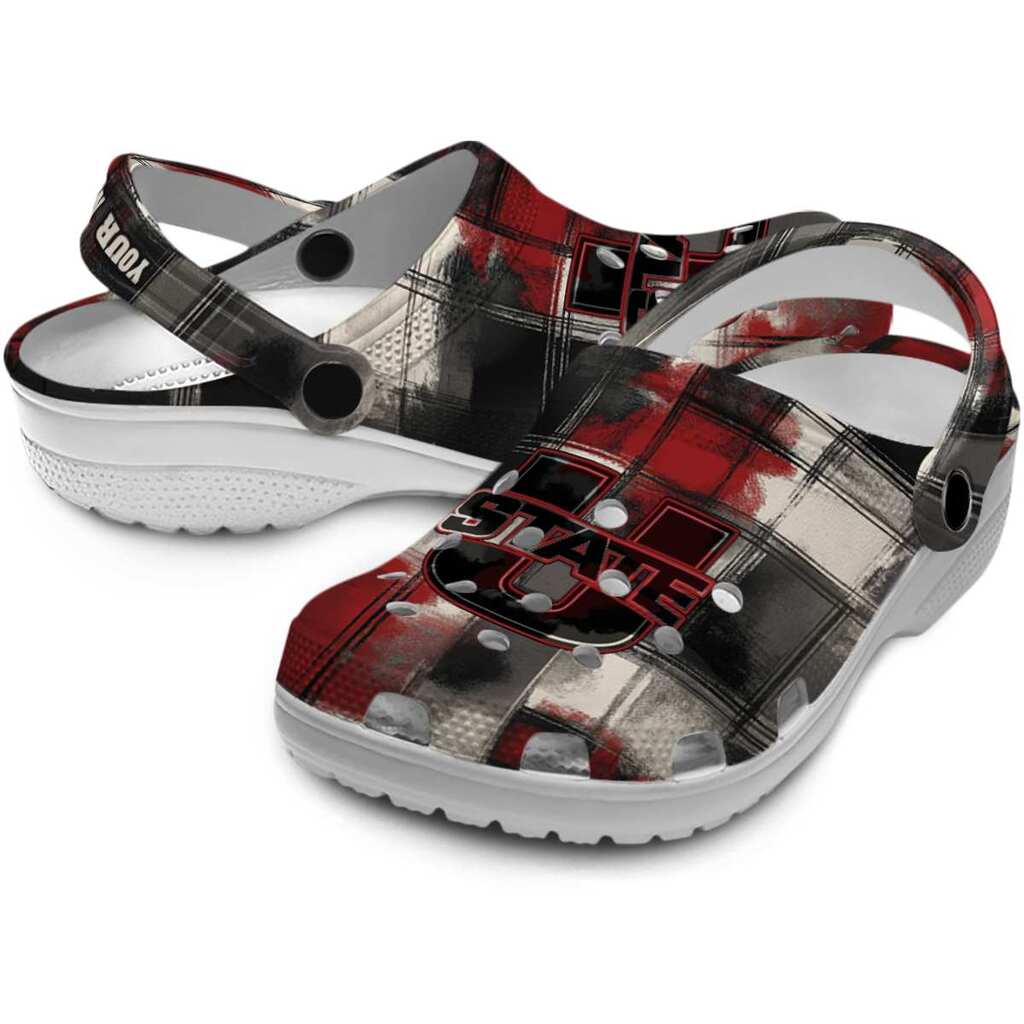 Personalized Utah State Aggies Plaid Fusion ClogTVC1801777 - Image 3