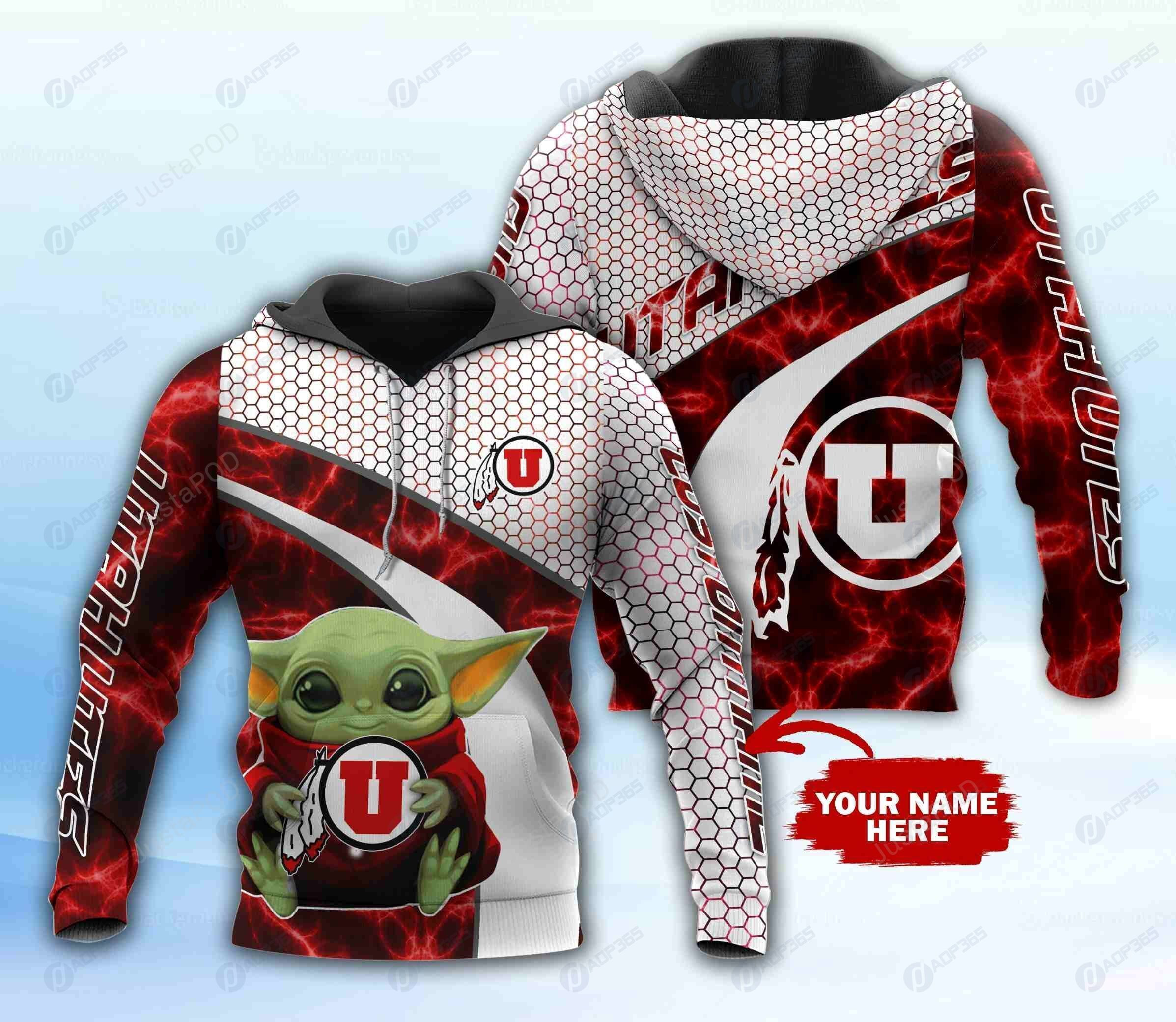 Personalized Utah Utes 3D All Over Print Hoodie, Zip Hoodie