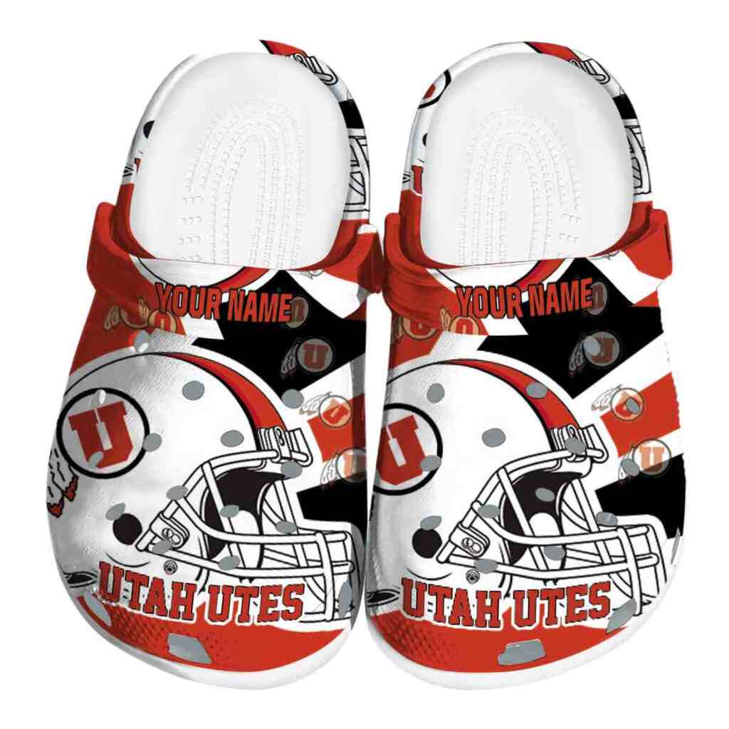 Personalized Utah Utes Football Helmet ClogTVC180163