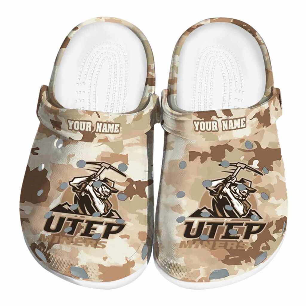 Personalized UTEP Miners Desert Camo ClogTVC1801777