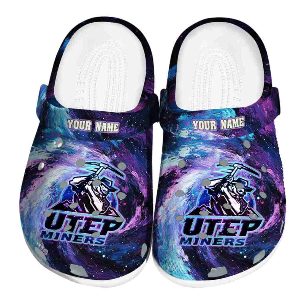 Personalized UTEP Miners Galaxy Swirl ClogTVC1801777