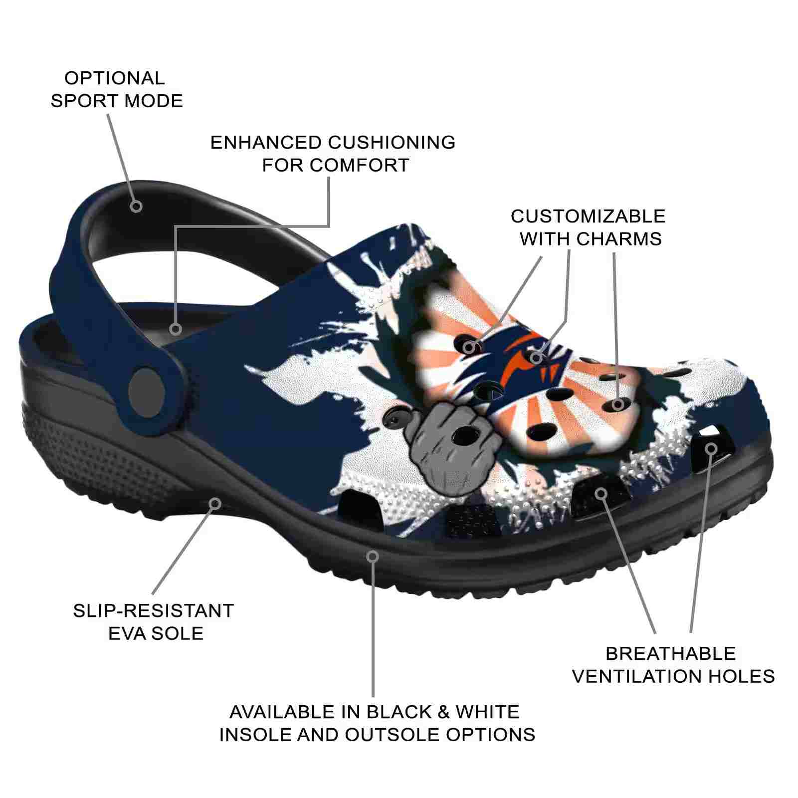 Personalized UTSA Roadrunners Gripping Hand ClogTVC1801803 - Image 5