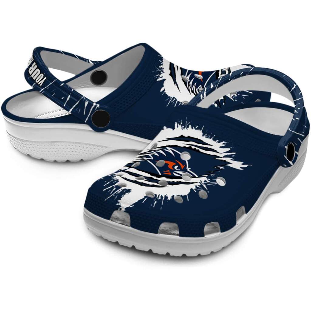 Personalized UTSA Roadrunners Splash Motif Background ClogTVC1801743 - Image 3