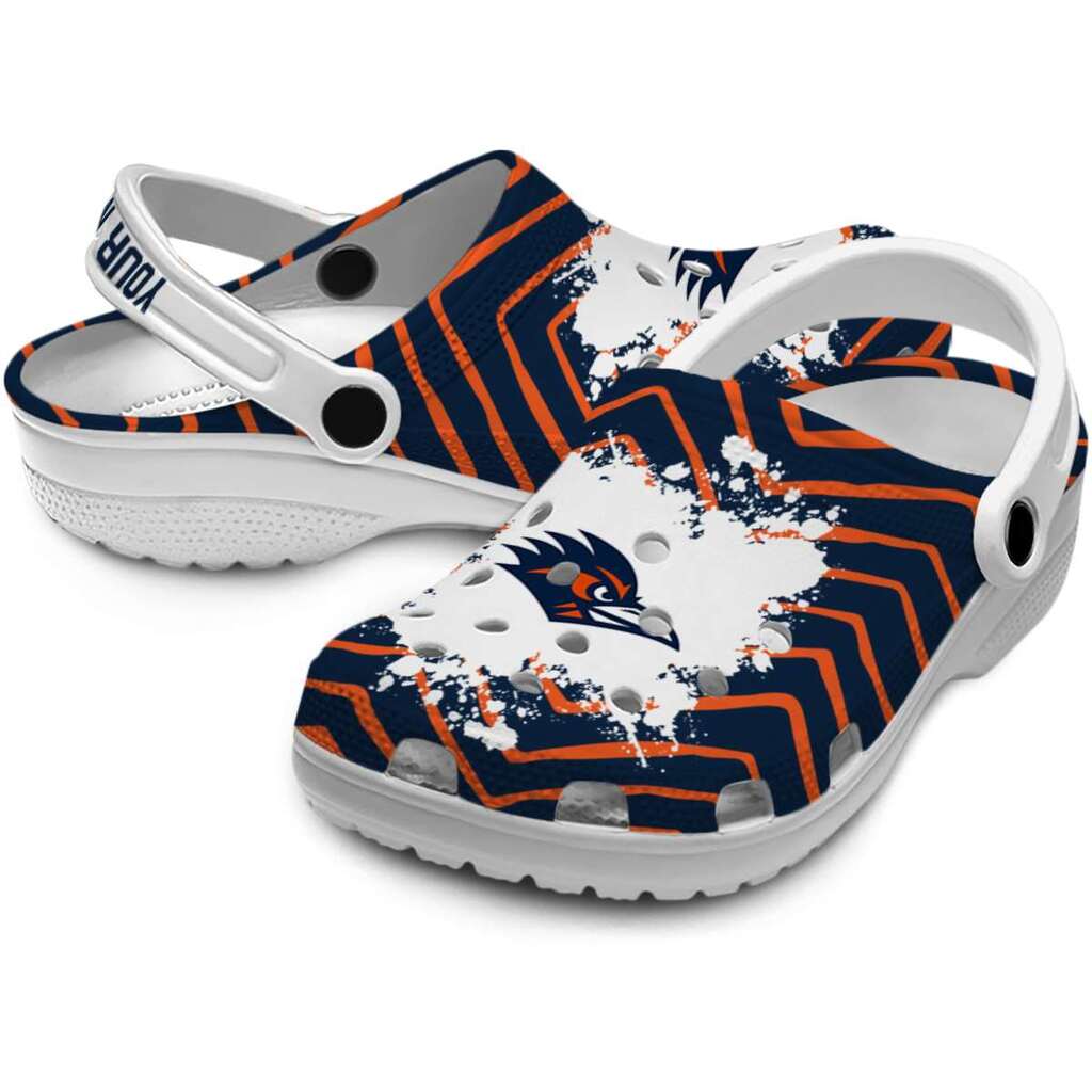 Personalized UTSA Roadrunners Zigzag Paint Burst ClogTVC1801797 - Image 3