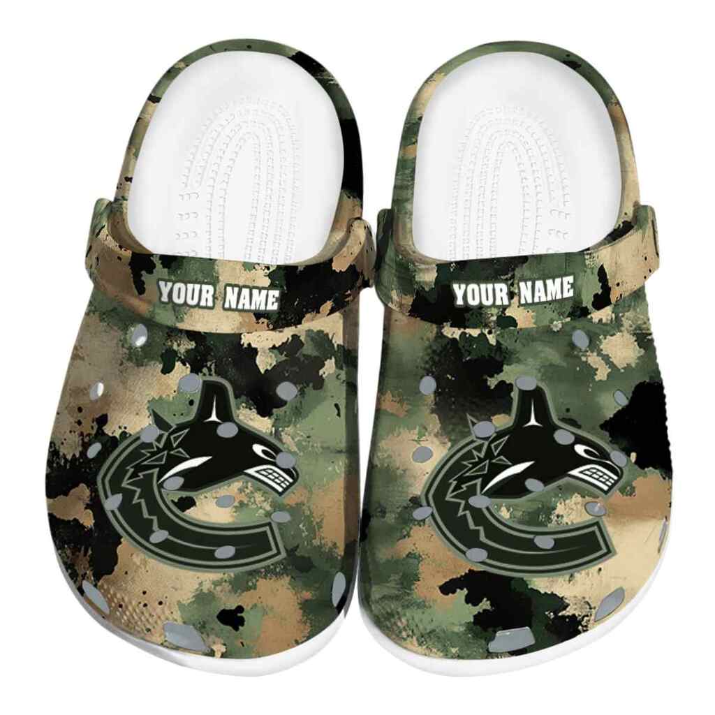Personalized Vancouver Canucks Camouflage Craze ClogTVC1801907