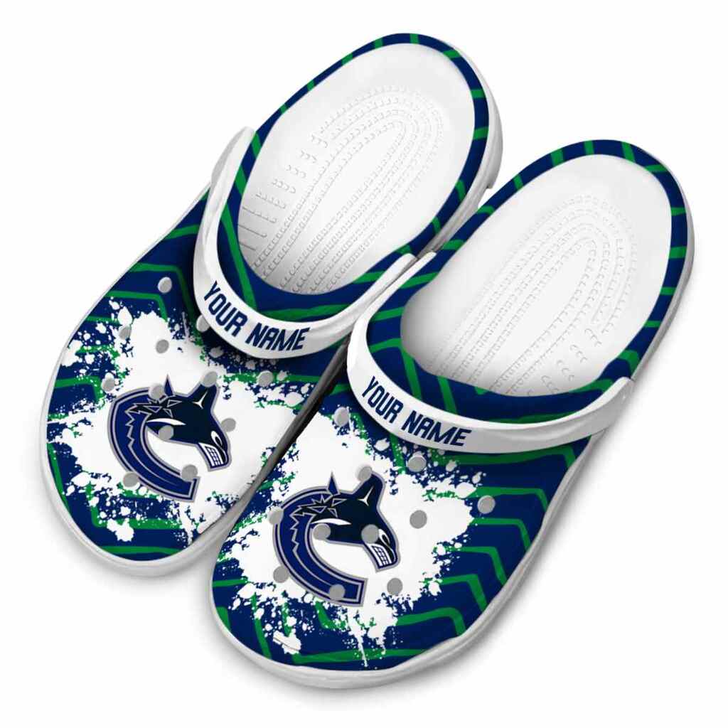 Personalized Vancouver Canucks Zigzag Paint Burst ClogTVC1801906 - Image 4