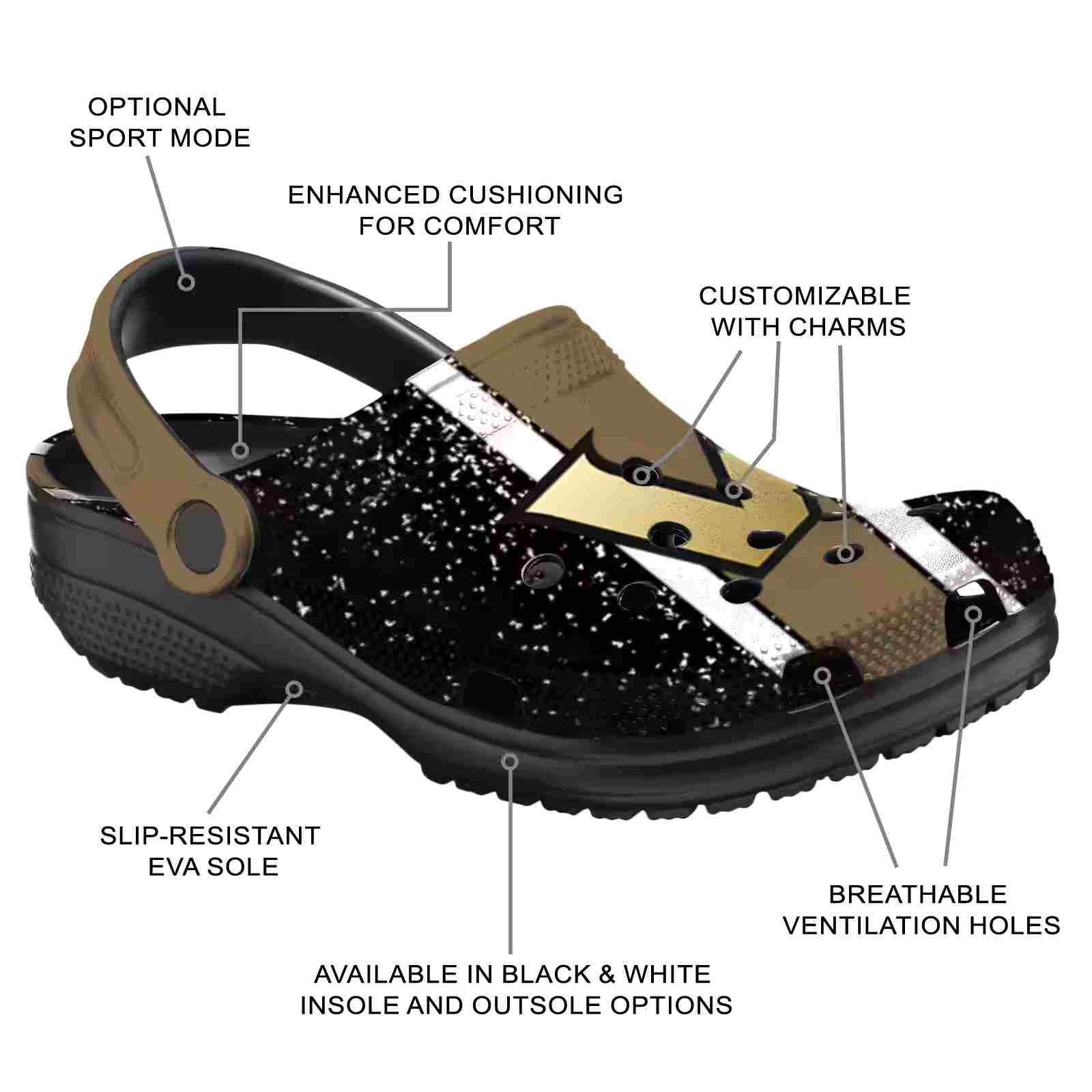 Personalized Vanderbilt Commodores Vertical Stripes ClogTVC1801718 - Image 5