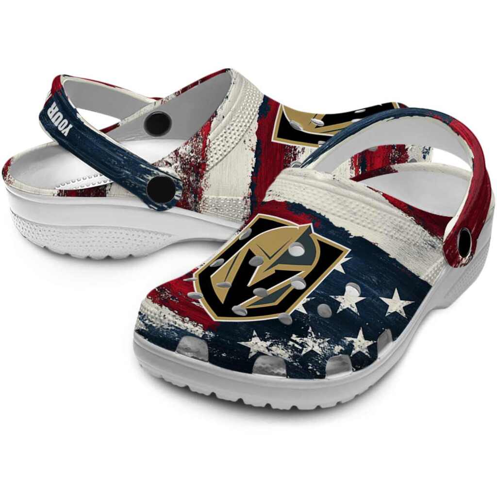 Personalized Vegas Golden Knights Patriotic Stripes ClogTVC1801892 - Image 3