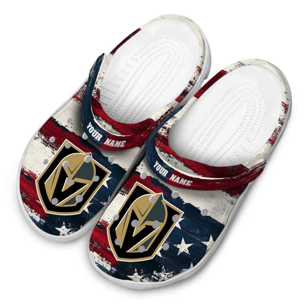 Personalized Vegas Golden Knights Patriotic Stripes ClogTVC1801892 - Image 4