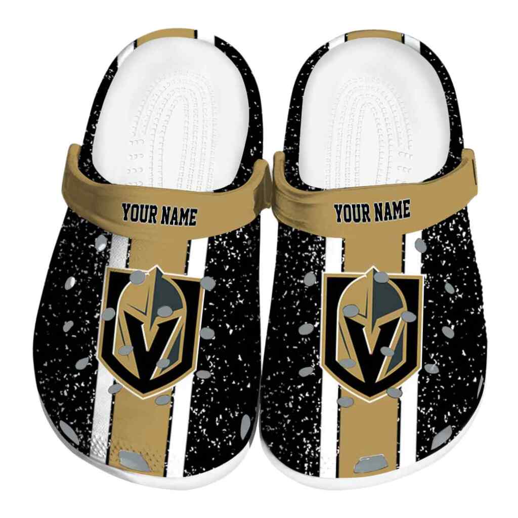 Personalized Vegas Golden Knights Vertical Stripes ClogTVC1801892