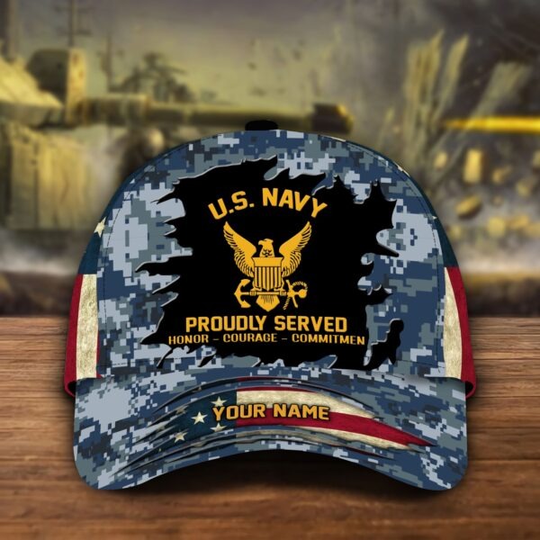 Personalized Veteran All Over Print Classic Cap, Premium Veteran 3D Honor Courage Baseball Cap Trucker Hats Custom Hats Gifts For Men & Women