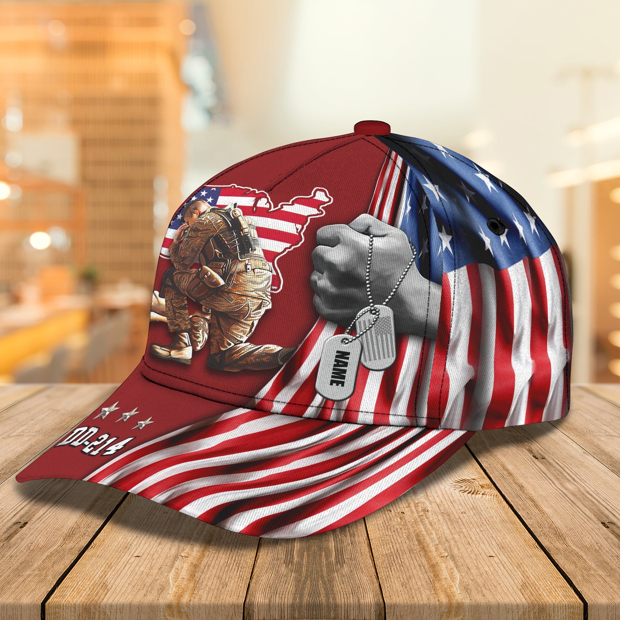 Personalized Veteran Classic Cap - Custom Name  Cap Trucker Hats Custom Hats Gifts For Men & Women