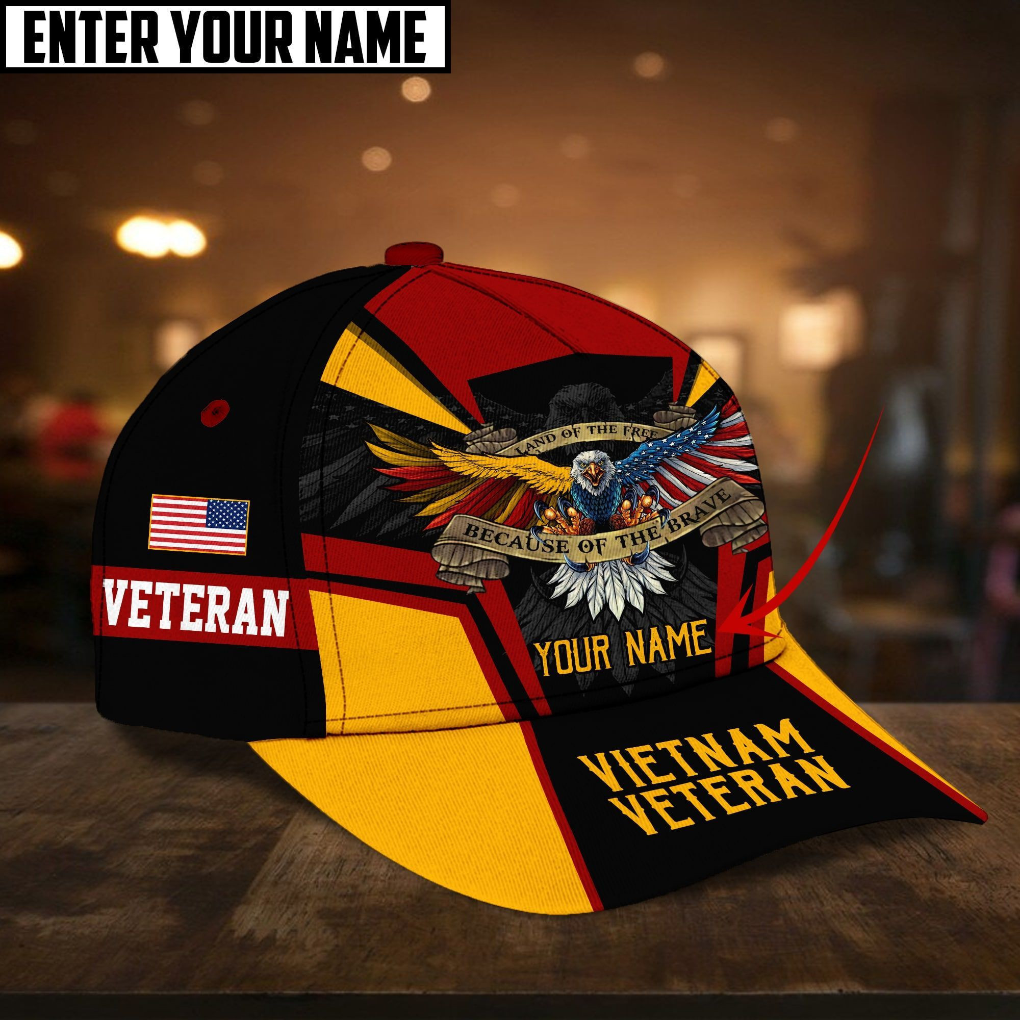 Personalized VietNam Veteran 3D Printed Cap Trucker Hats Custom Hats Gifts For Men & Women