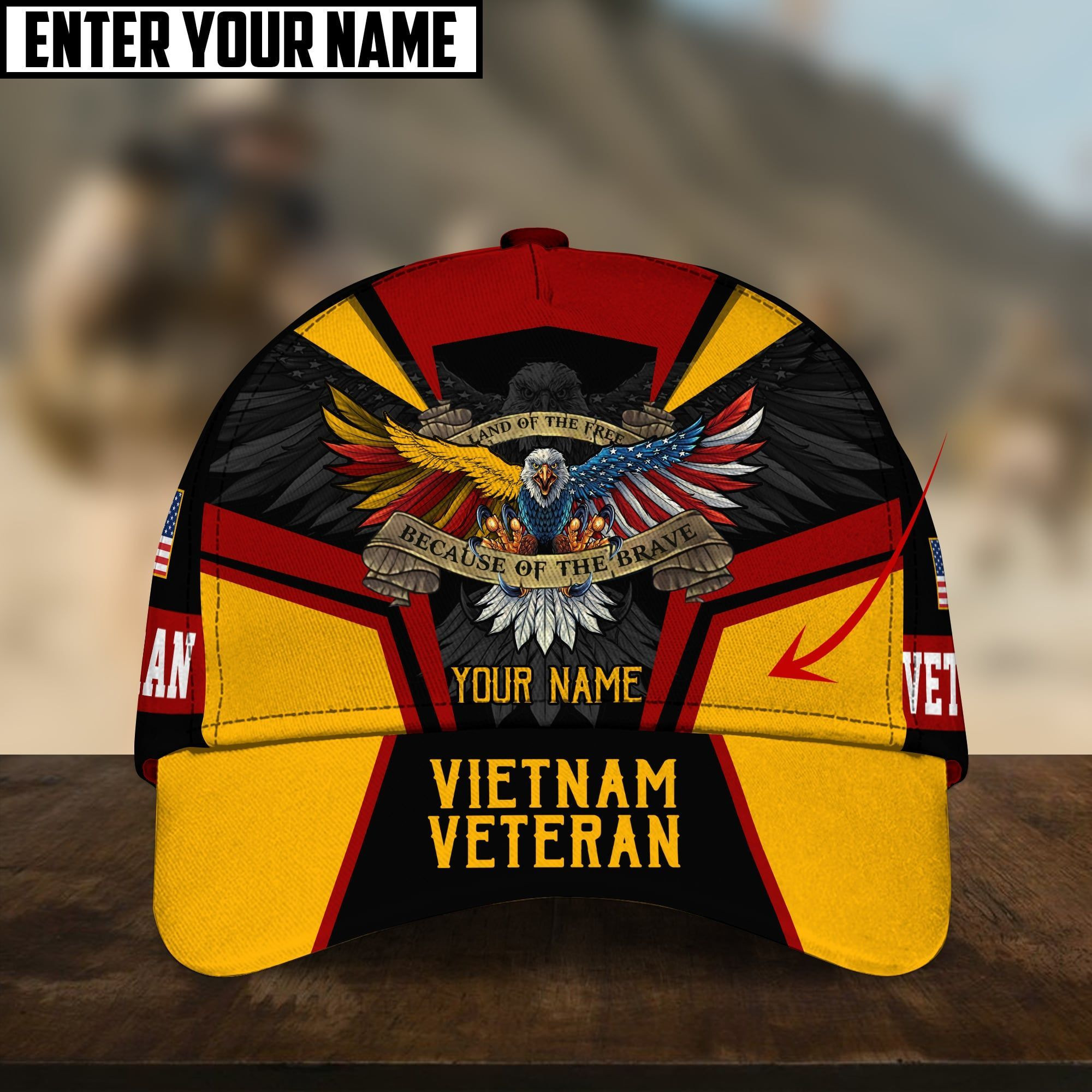 Personalized VietNam Veteran 3D Printed Cap Trucker Hats Custom Hats Gifts For Men & Women