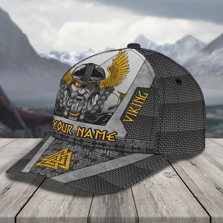 Personalized Viking Art Baseball Cap for Viking Lovers, Custom Name Viking Hat Trucker Hats Custom Hats Gifts For Men & Women
