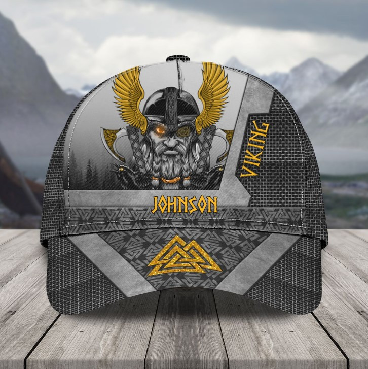 Personalized Viking Art Baseball Cap for Viking Lovers, Custom Name Viking Hat Trucker Hats Custom Hats Gifts For Men & Women