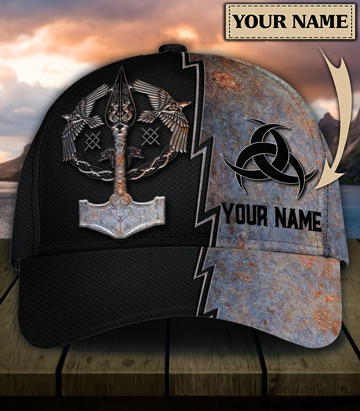Personalized Viking Classic Cap, Gift for Viking Lovers Trucker Hats Custom Hats Gifts For Men & Women