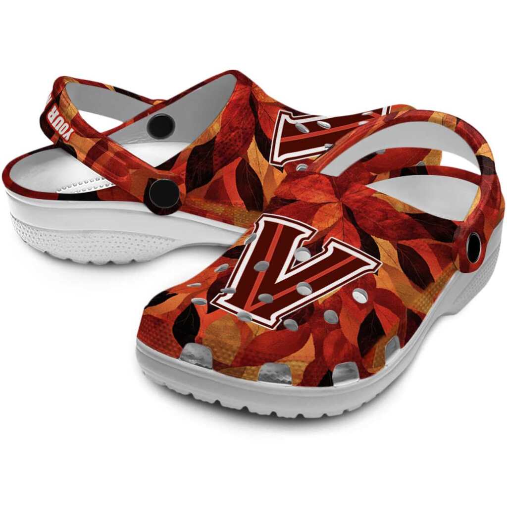Personalized Villanova Wildcats Autumn Leaves ClogTVC1801774 - Image 3