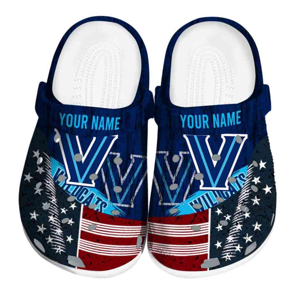 Personalized Villanova Wildcats Star-Spangled Side Pattern ClogTVC1801745
