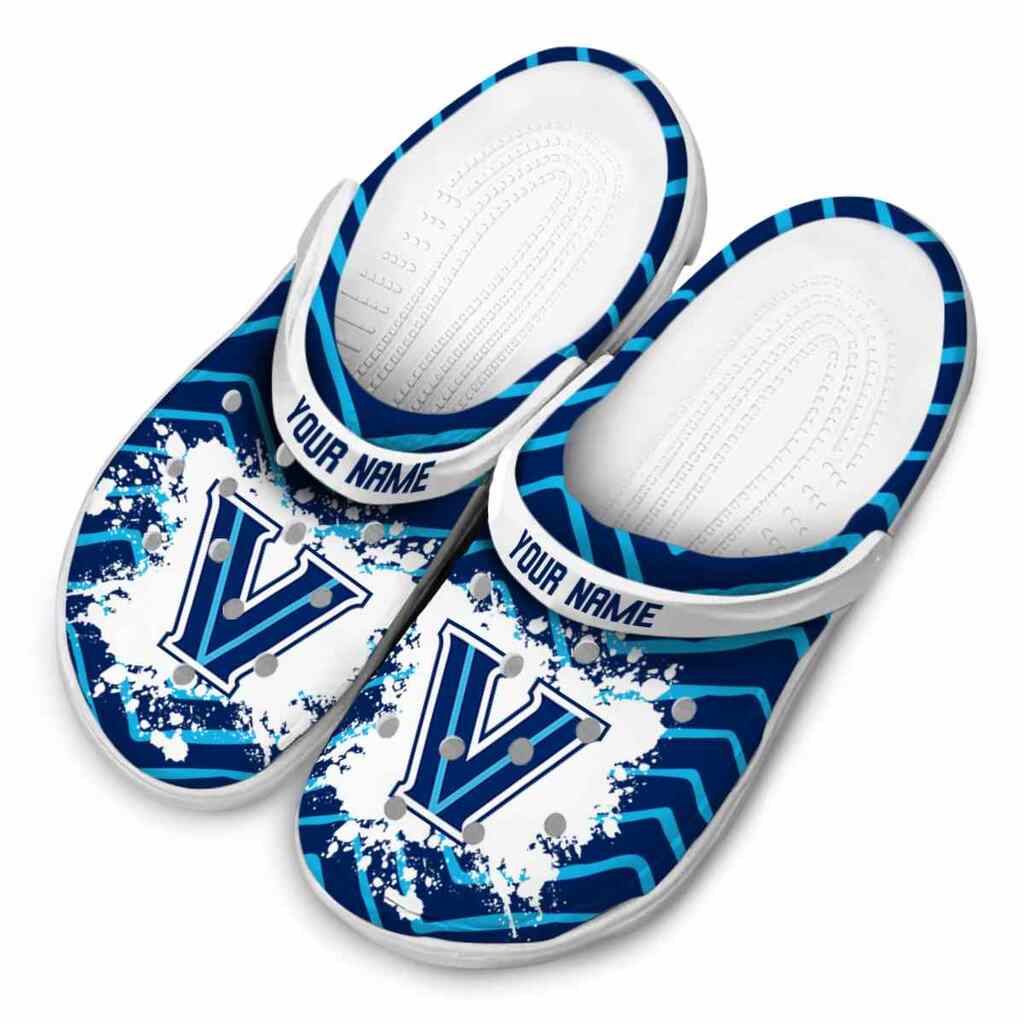 Personalized Villanova Wildcats Zigzag Paint Burst ClogTVC1801796 - Image 4