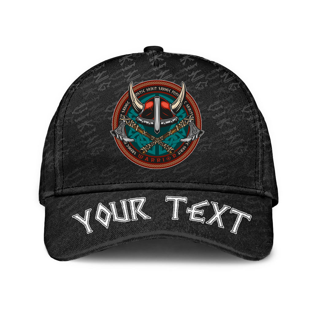 Personalized Vintage Round Print With Horned Helmet Classic Cap 3D Baseball Caps Trucker Hats Custom Hats Gifts For Men & Women