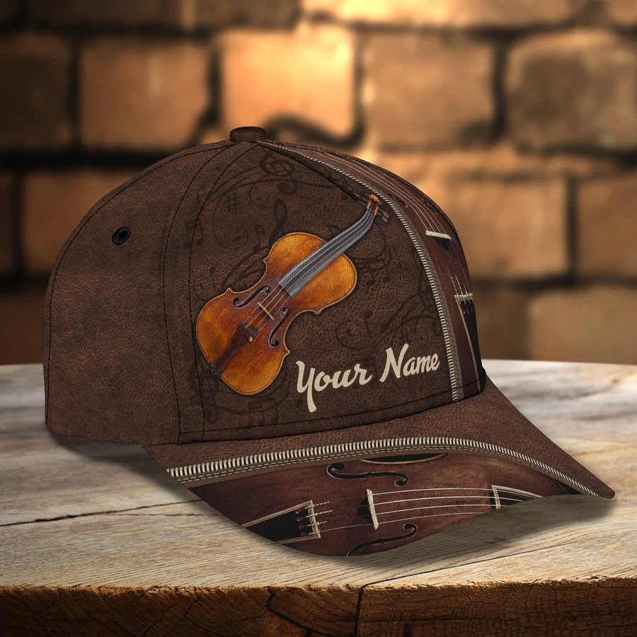 Personalized Violin 3D Hat for Violinist, Custom Name Violin Cap for Girl Violin Players Trucker Hats Custom Hats Gifts For Men & Women