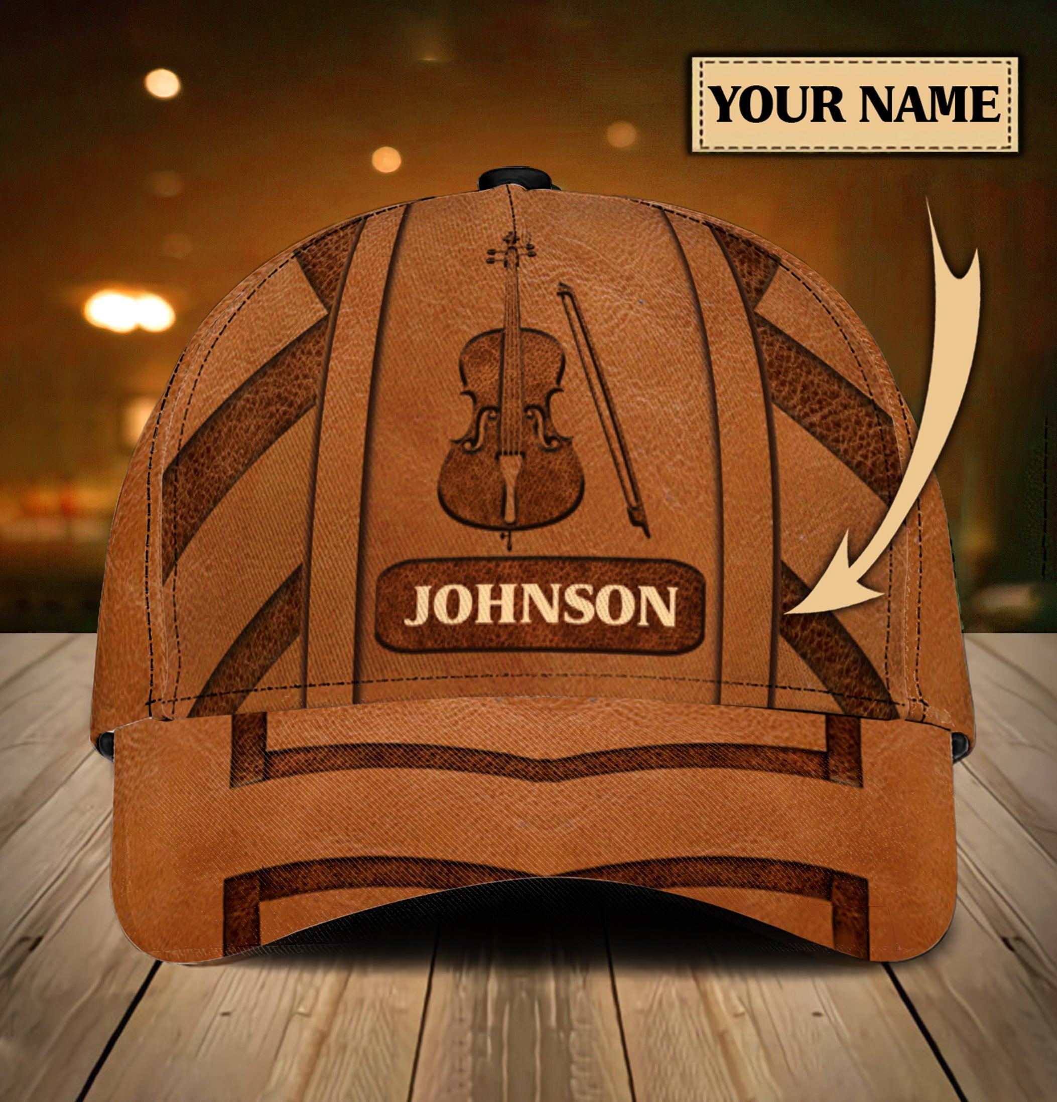 Personalized Violin Classic Cap, Personalized Gift for Music Lovers, Violin Lovers Trucker Hats Custom Hats Gifts For Men & Women