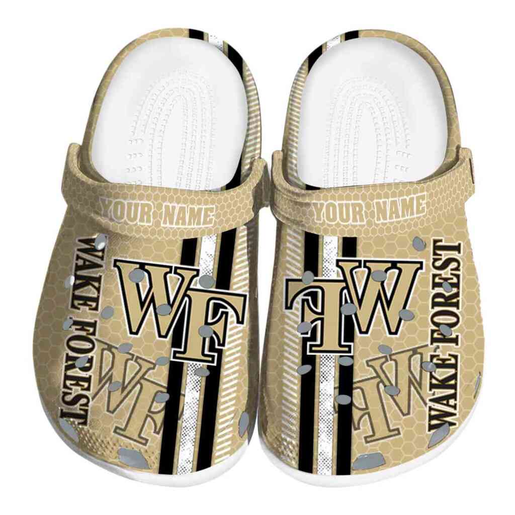 Personalized Wake Forest Demon Deacons Contrasting Stripes ClogTVC1801745