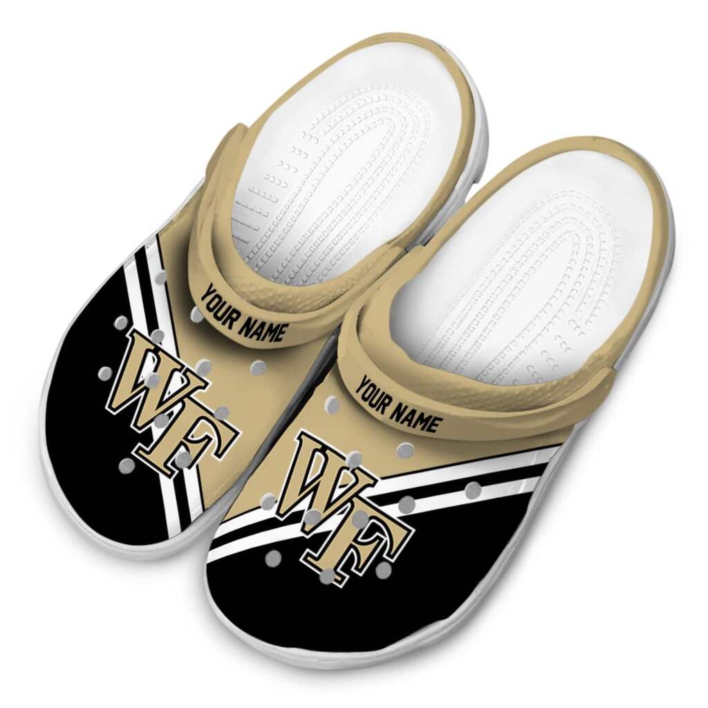 Personalized Wake Forest Demon Deacons Striped Accents ClogTVC1801835 - Image 4