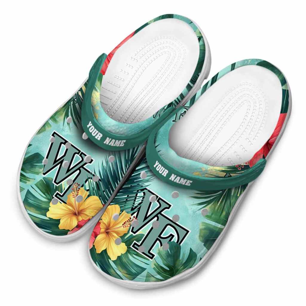 Personalized Wake Forest Demon Deacons Tropical Vibes ClogTVC1801774 - Image 4