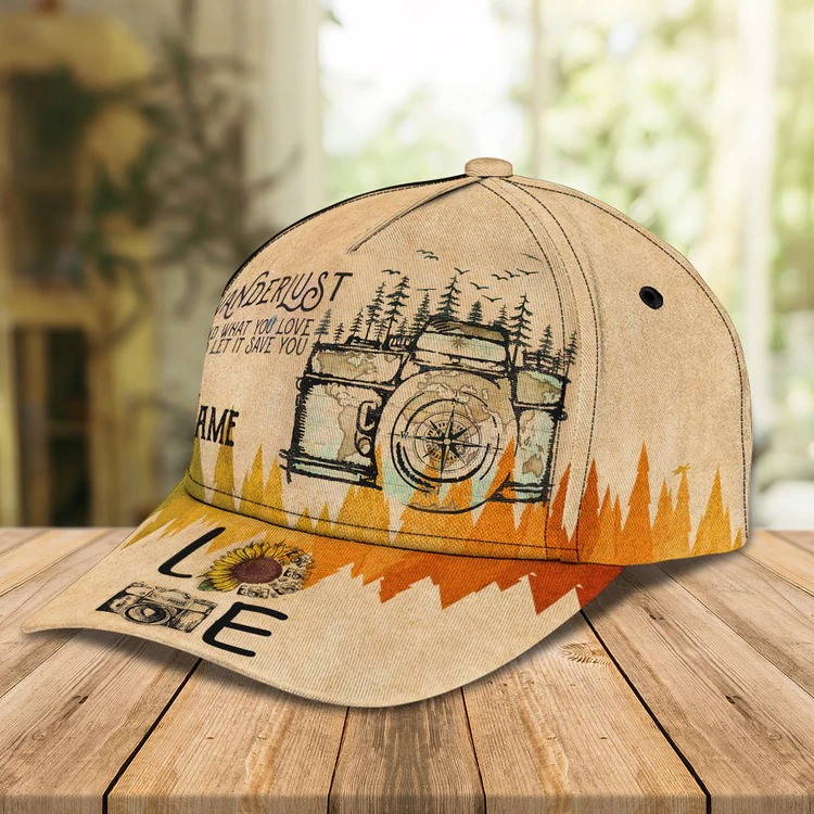 Personalized Wanderlust 3D Baseball Cap, Wanderlust Hat for Him Trucker Hats Custom Hats Gifts For Men & Women