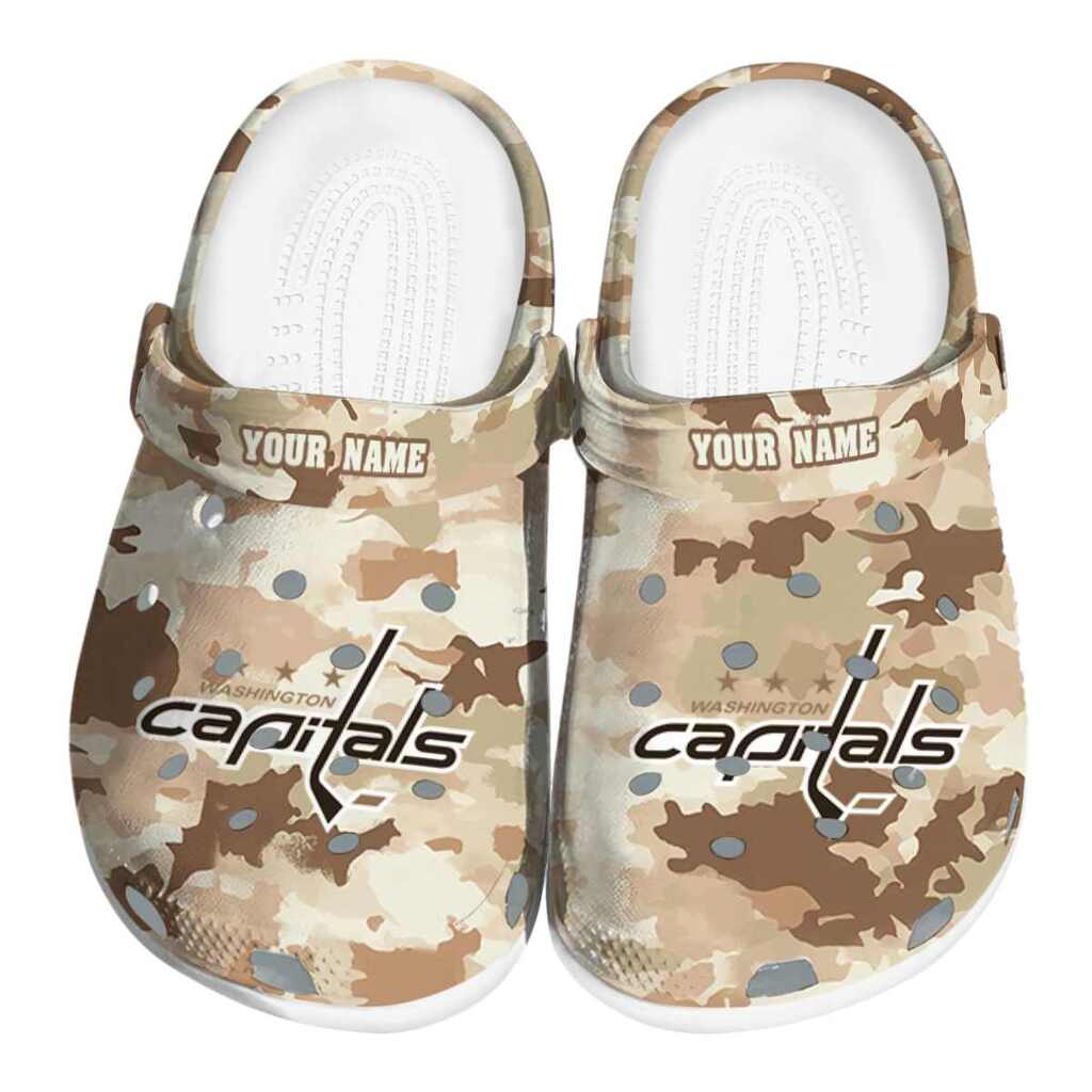 Personalized Washington Capitals Desert Camo ClogTVC1801893
