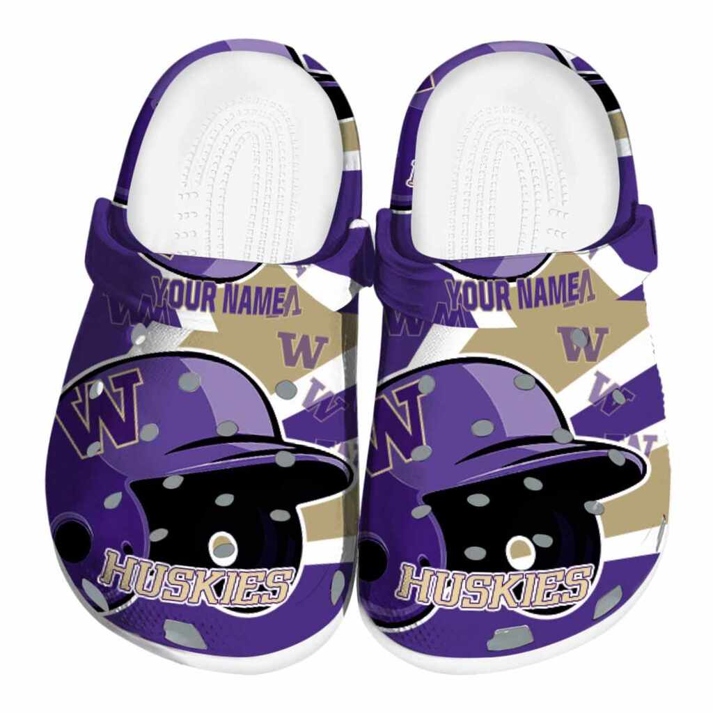 Personalized Washington Huskies Baseball Helmet ClogTVC180171
