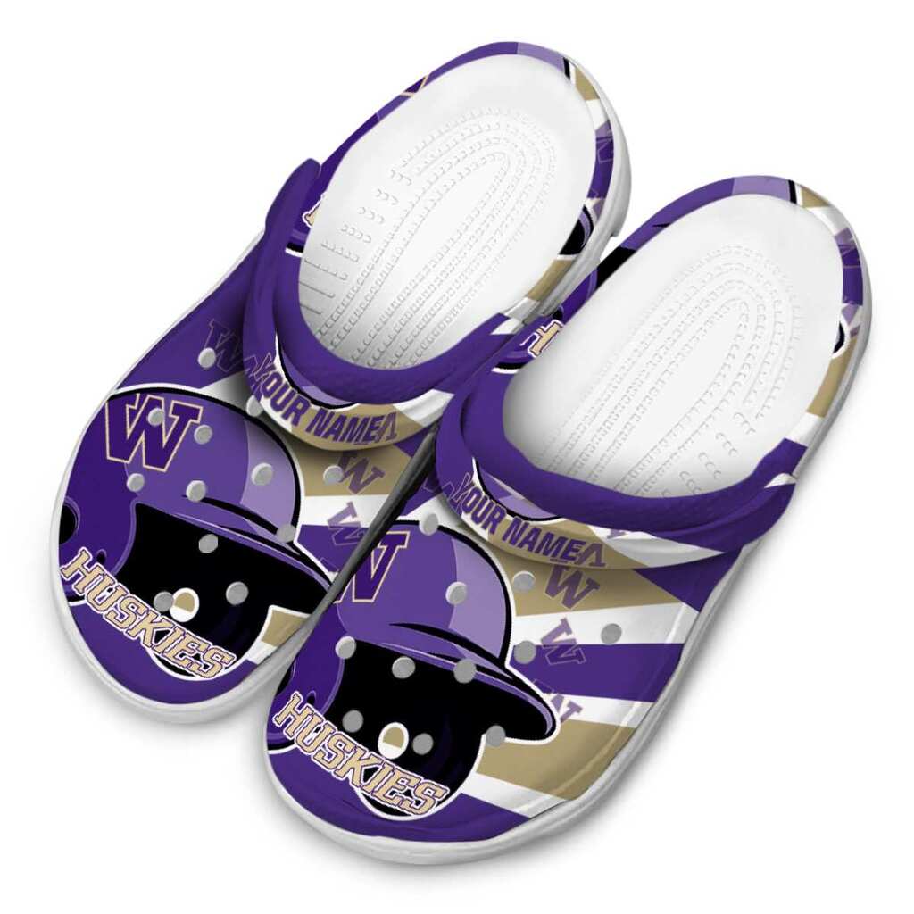 Personalized Washington Huskies Baseball Helmet ClogTVC180171 - Image 4