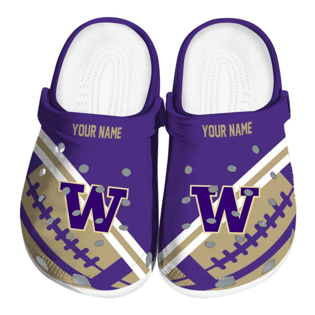 Personalized Washington Huskies Football Motif ClogTVC180171
