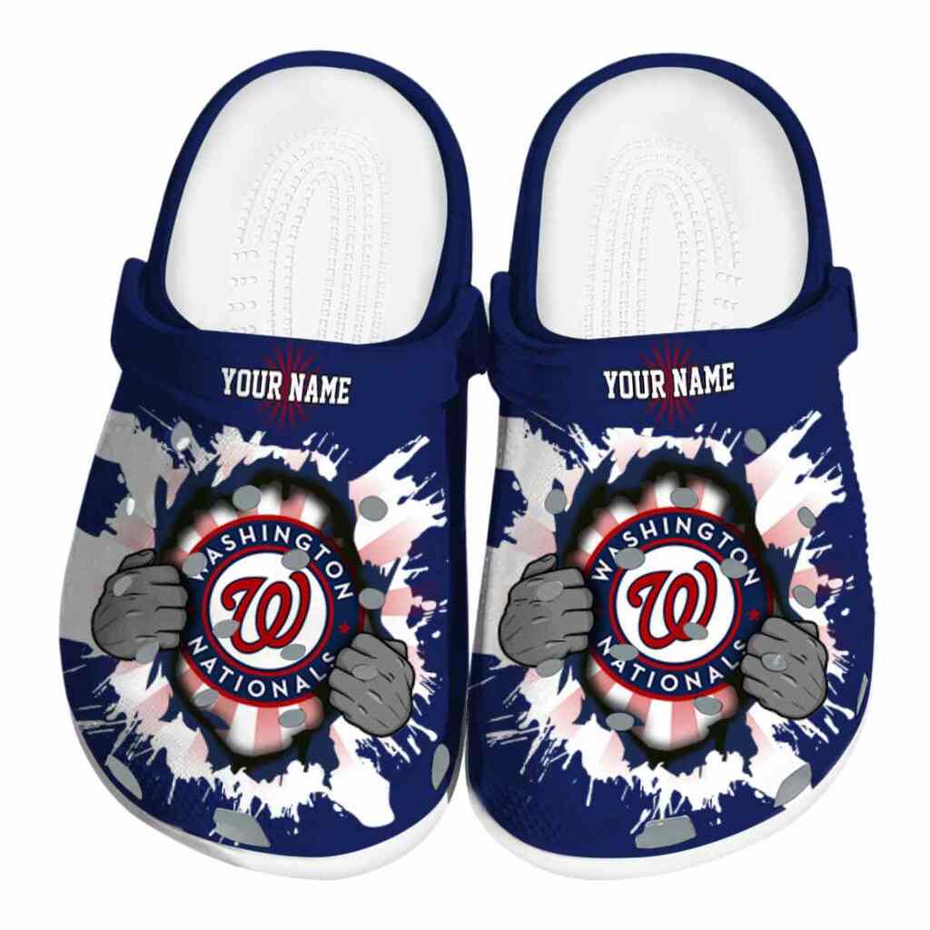 Personalized Washington Nationals Gripping Hand ClogTVC180173