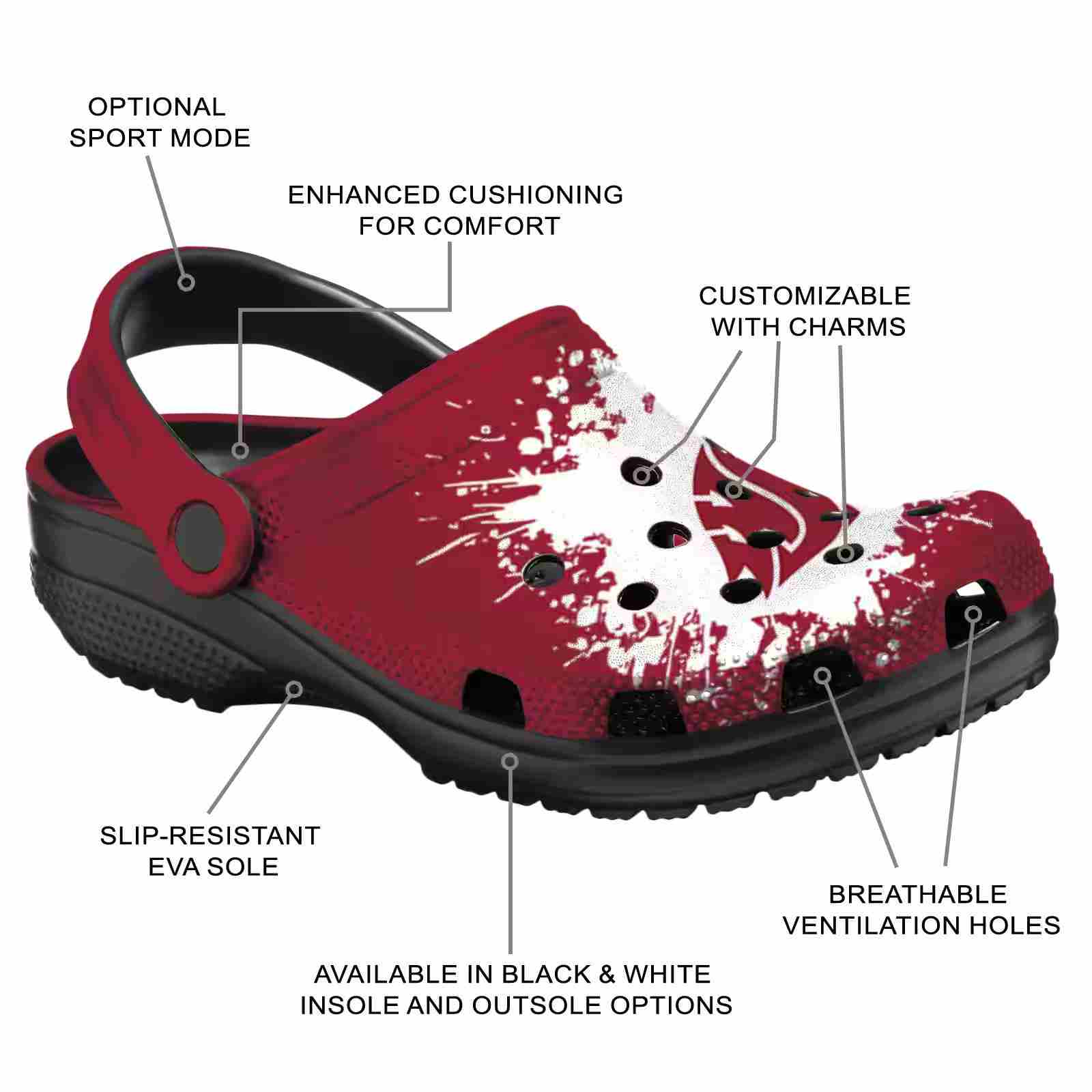 Personalized Washington State Cougars Splatter Background ClogTVC1801720 - Image 5