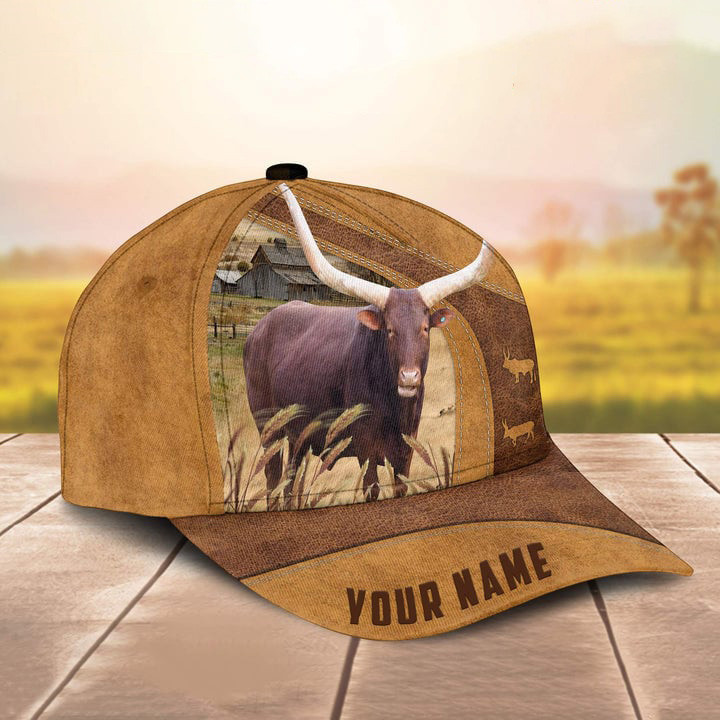 Personalized Watusi Cattle Hat for Farmers, Watusi Cattle Vintage Cap for Dad, Husband Trucker Hats Custom Hats Gifts For Men & Women
