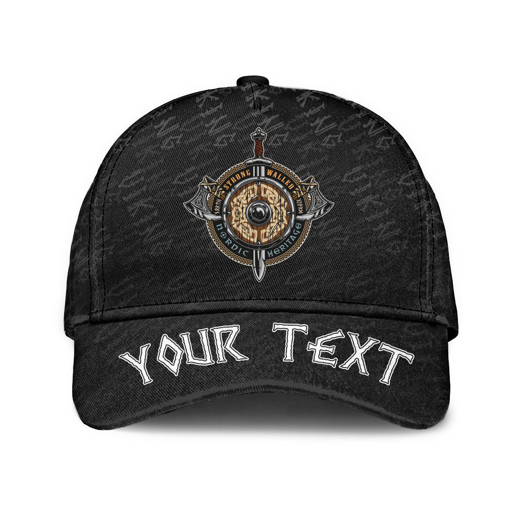 Personalized Weapon Colorful Label In Vintage Style With Wooden Shield Classic Cap 3D Baseball Caps Trucker Hats Custom Hats Gifts For Men & Women