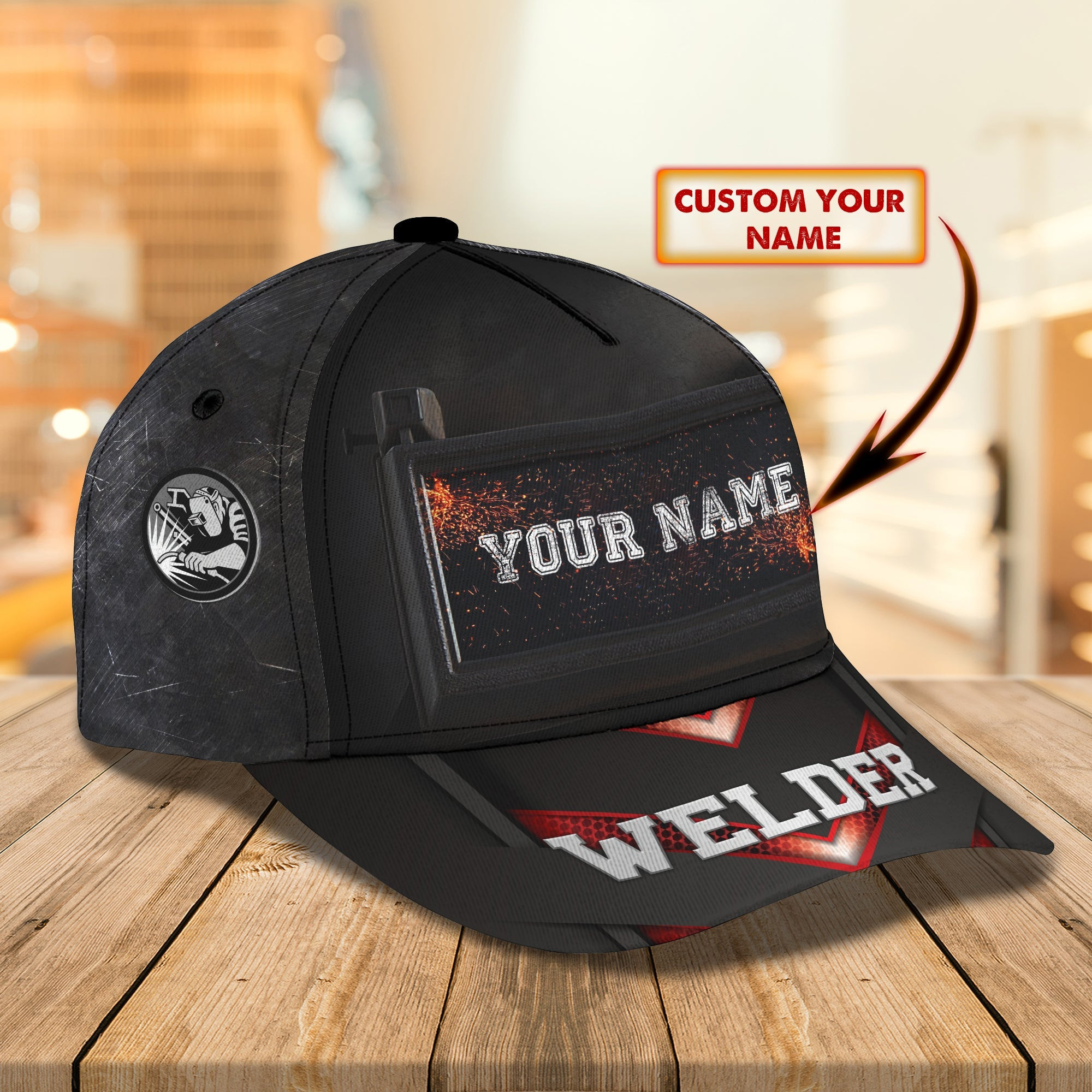 Personalized Welder Cap Trucker Hats Custom Hats Gifts For Men & Women