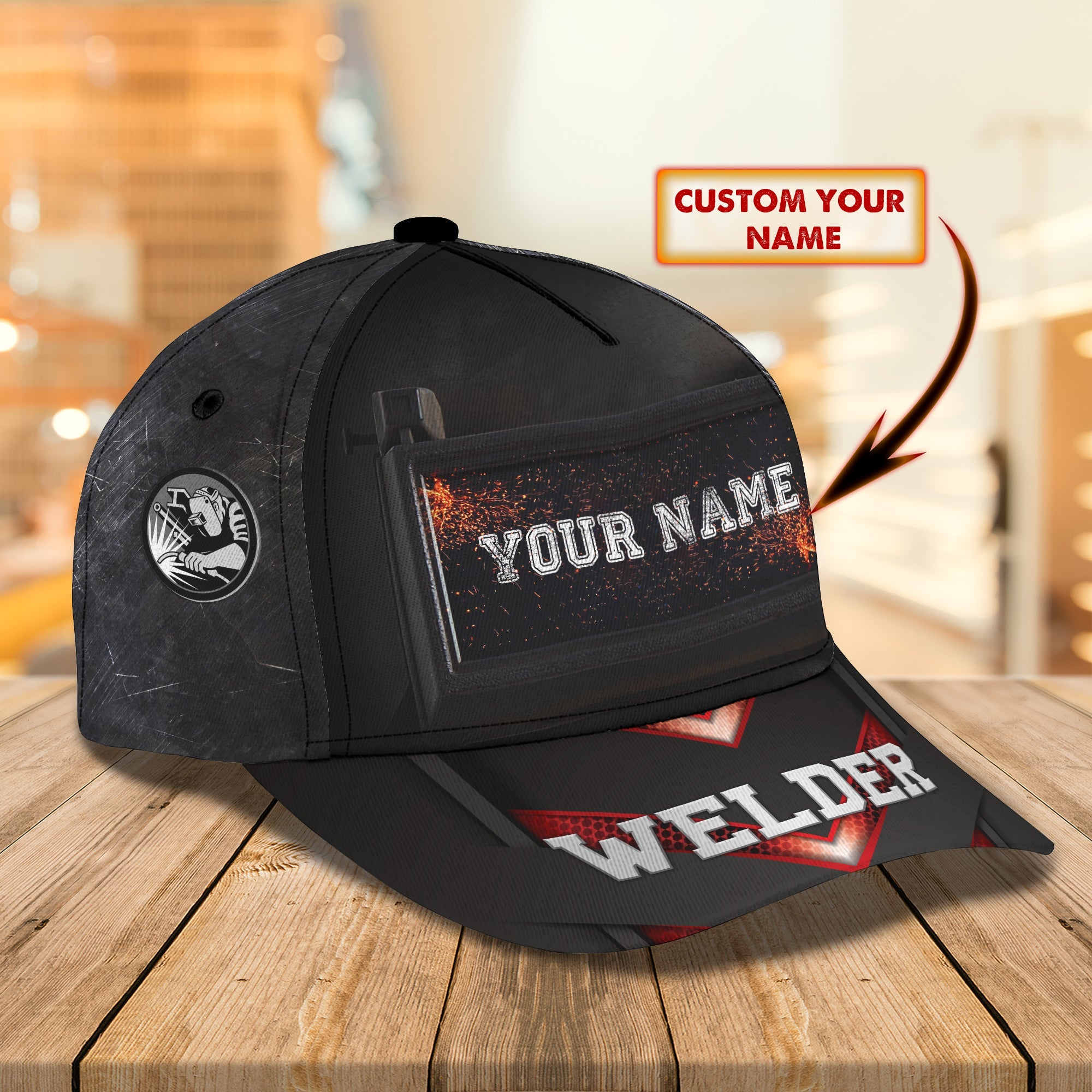 Personalized Welder Cap Trucker Hats Custom Hats Gifts For Men & Women