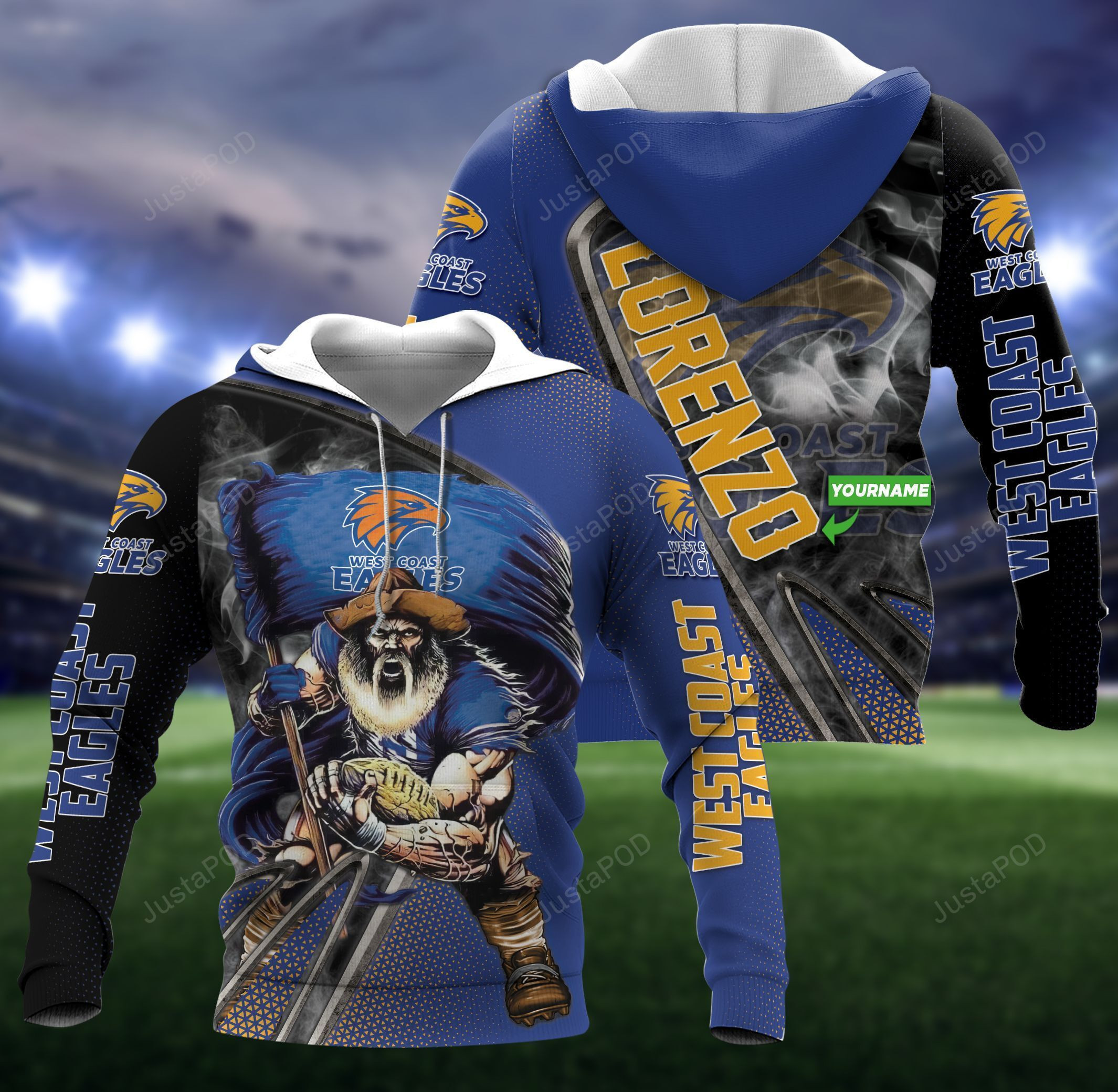 Personalized West Coast Eagles 3D All Over Print Hoodie, Zip Hoodie